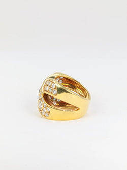 Bague Vintage en Or, Diamants et Saphirs - Castafiore