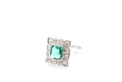 Bague vintage en or et émeraude - Castafiore