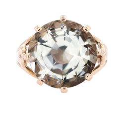 Bague vintage en or jaune et béryl jaune - Castafiore