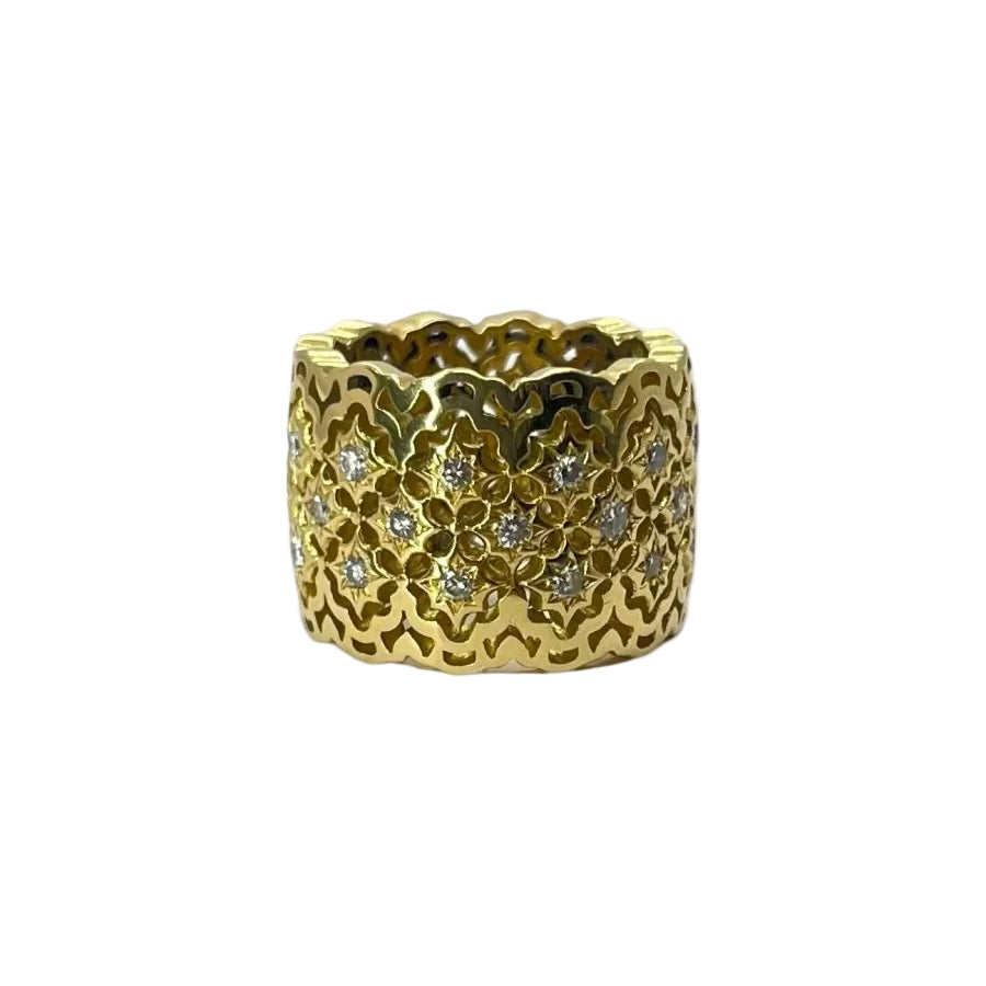 Bague VINTAGE en or jaune et diamants - Castafiore
