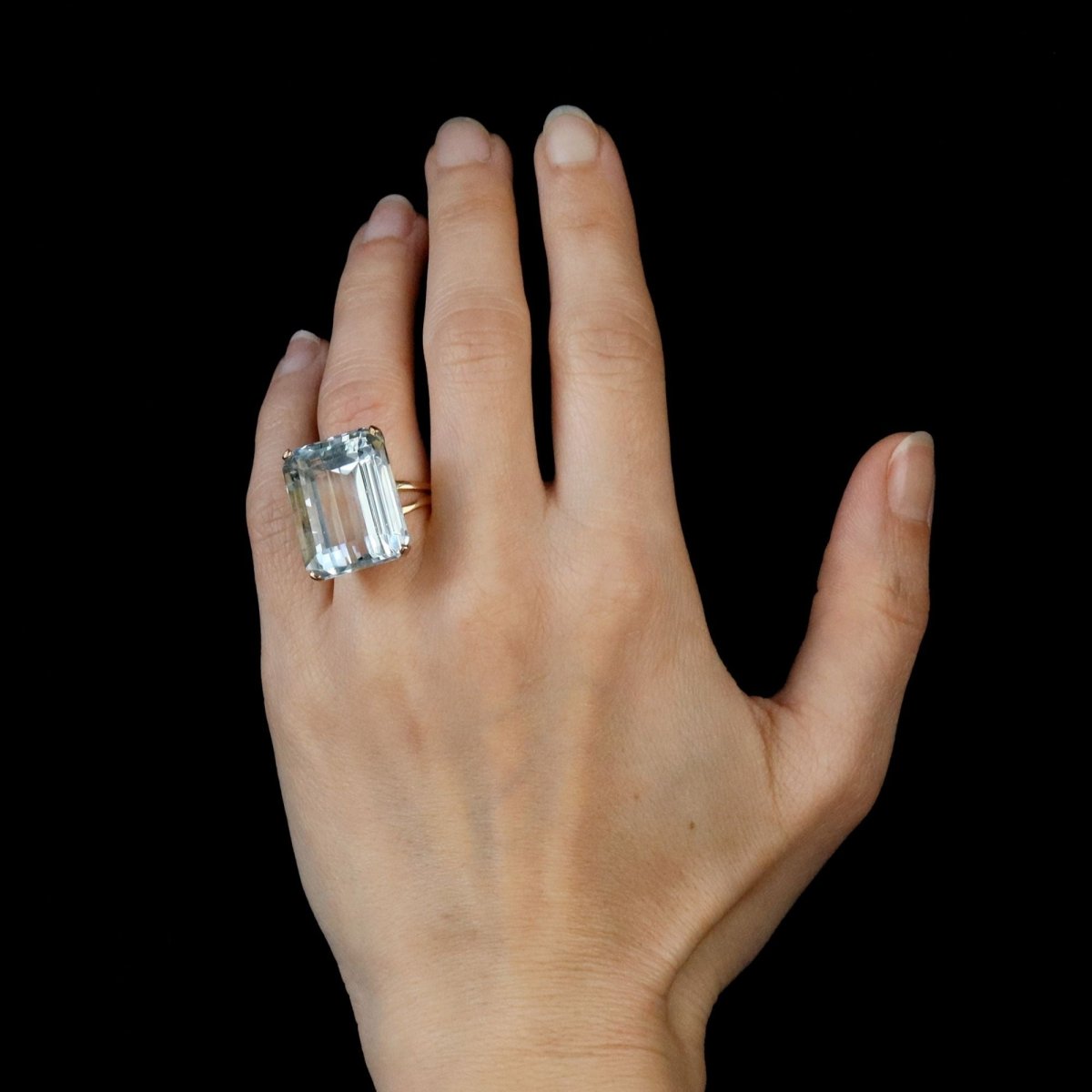 Ring vintage aquamarine rose gold