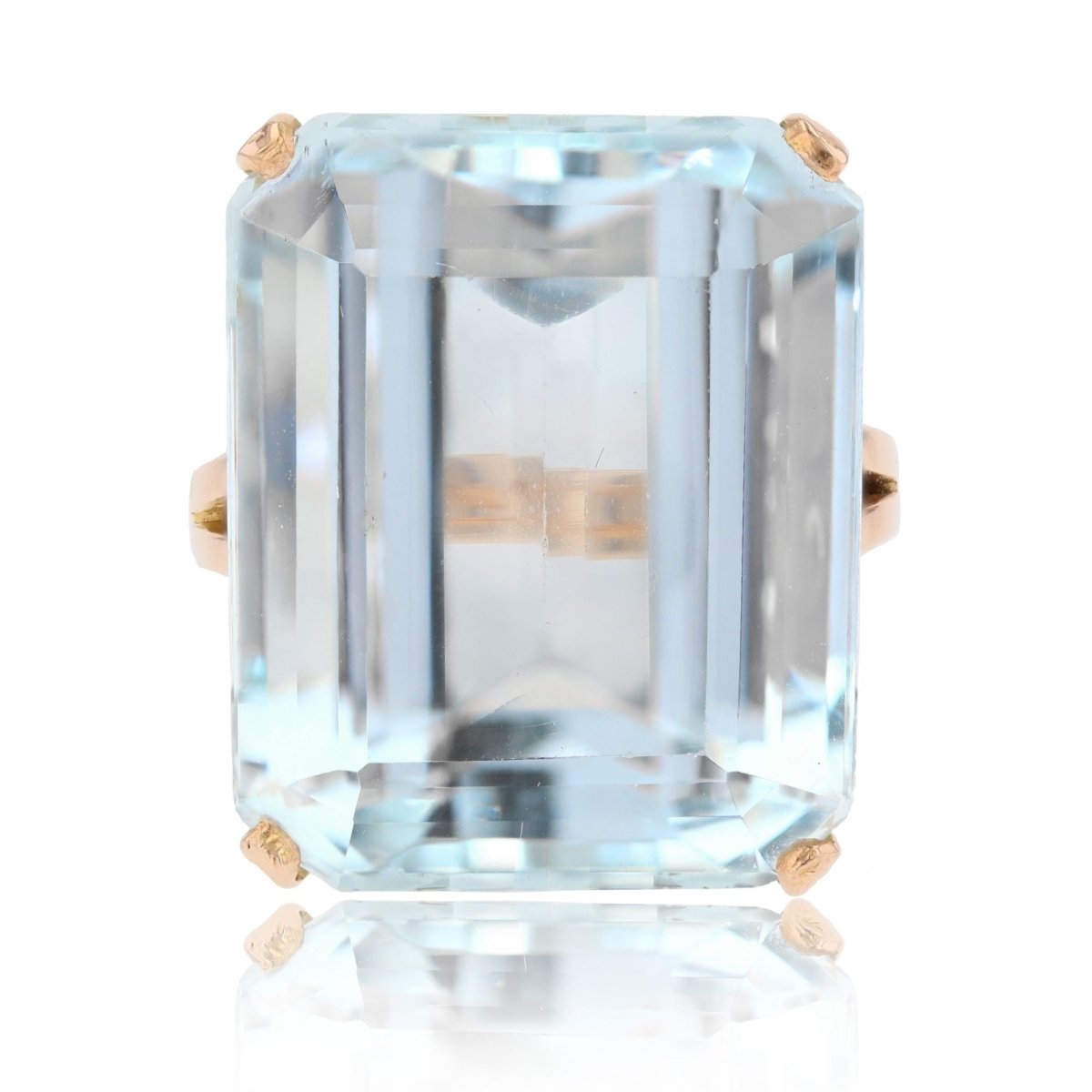 Ring vintage aquamarine rose gold