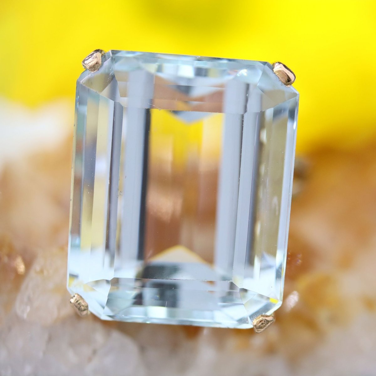 Ring vintage aquamarine rose gold
