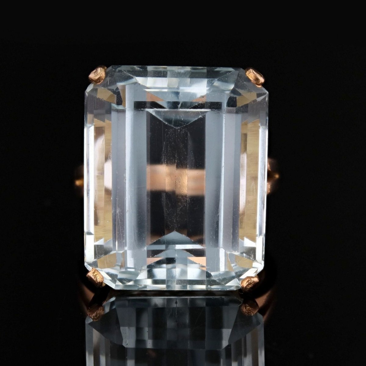 Ring vintage aquamarine rose gold