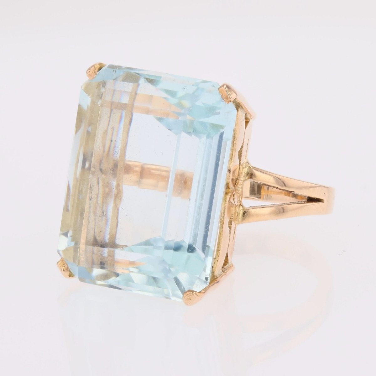 Ring vintage aquamarine rose gold