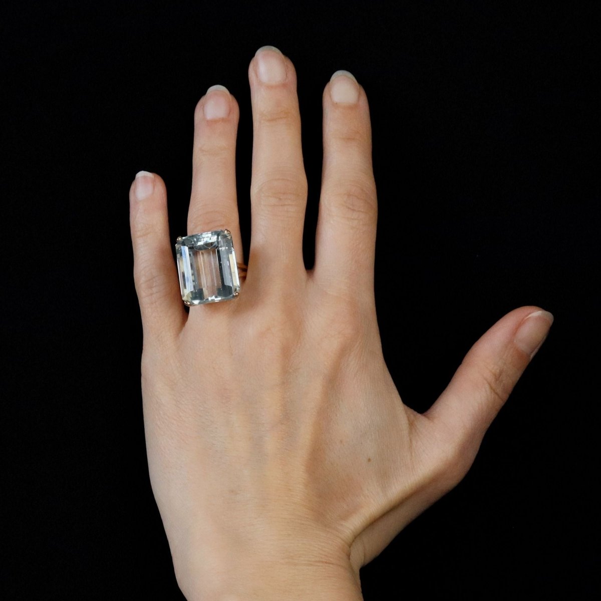 Ring vintage aquamarine rose gold