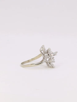 Bague vintage fleur diamants - Castafiore