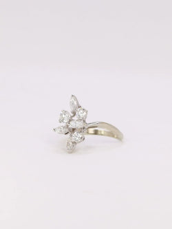 Bague vintage fleur diamants - Castafiore