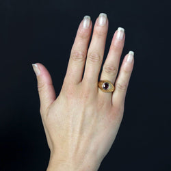 Bague Vintage Jonc en or jaune et rubis - Castafiore