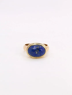 Bague vintage lapis lazuli or jaune - Castafiore
