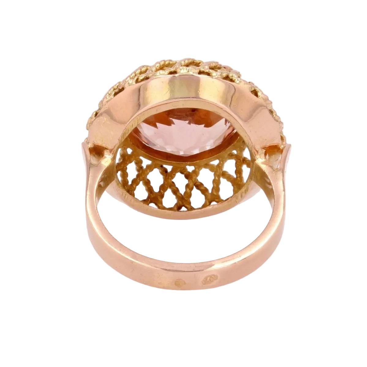Bague vintage morganite et or - Castafiore