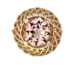 Bague vintage morganite et or - Castafiore
