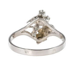Bague vintage or blanc diamants - Castafiore