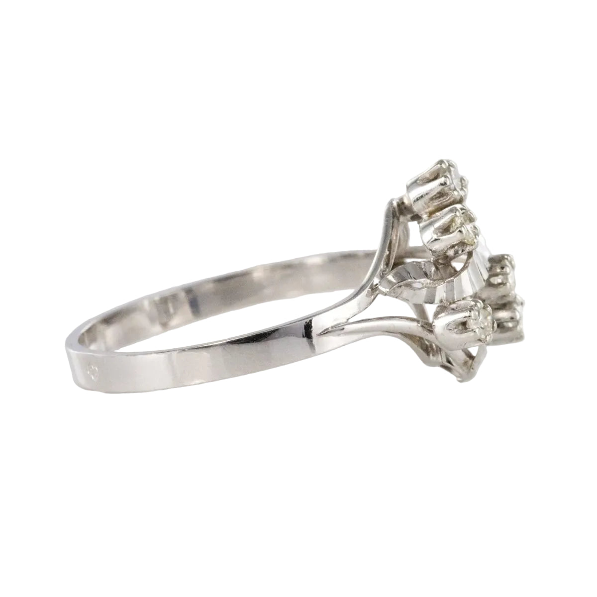 Bague vintage or blanc diamants - Castafiore