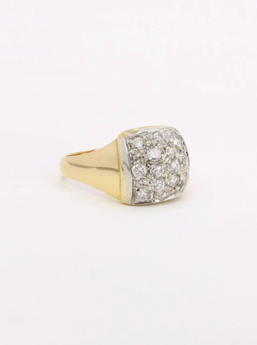Bague vintage or diamants 0,6 carat - Castafiore