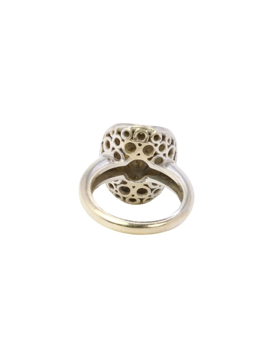 Bague vintage perle akoya diamants - Castafiore