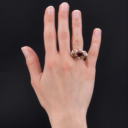 Bague vintage rubis et diamants - Castafiore