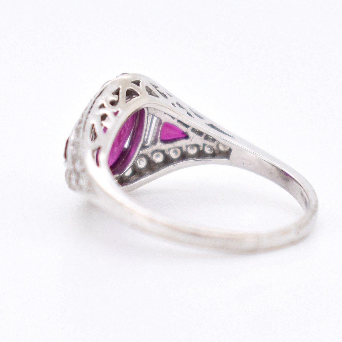 Bague Vintage Rubis et Diamants, Style Art Déco - Castafiore