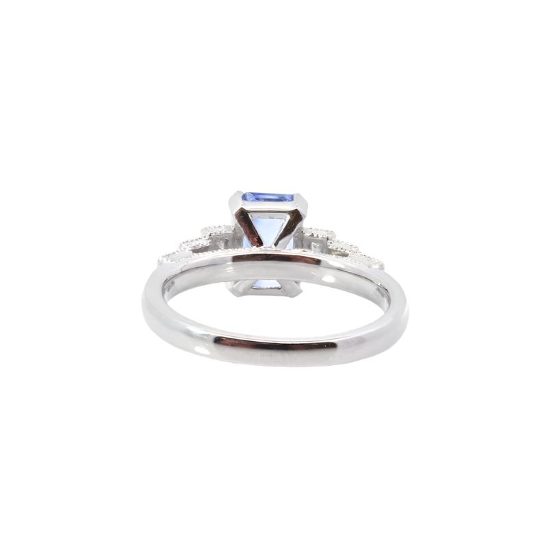 Bague vintage saphir et diamants - Castafiore