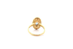 Bague vintage saphir et diamants en or 18k - Castafiore