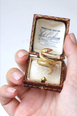 Bague vintage serpent enroulé or jaune - Castafiore