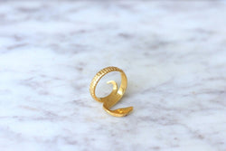 Bague vintage serpent enroulé or jaune - Castafiore