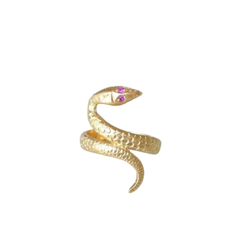 Bague vintage serpent enroulé or jaune - Castafiore