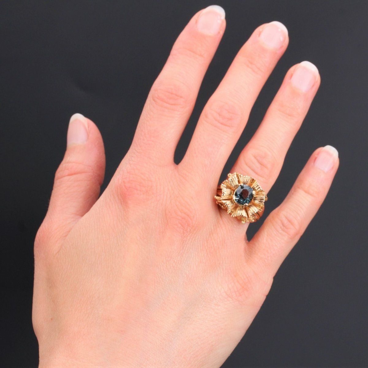 Bague vintage Spinelle coussin naturel - Castafiore