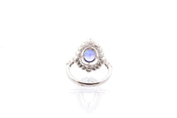 Bague vintage tanzanite et diamants en or - Castafiore
