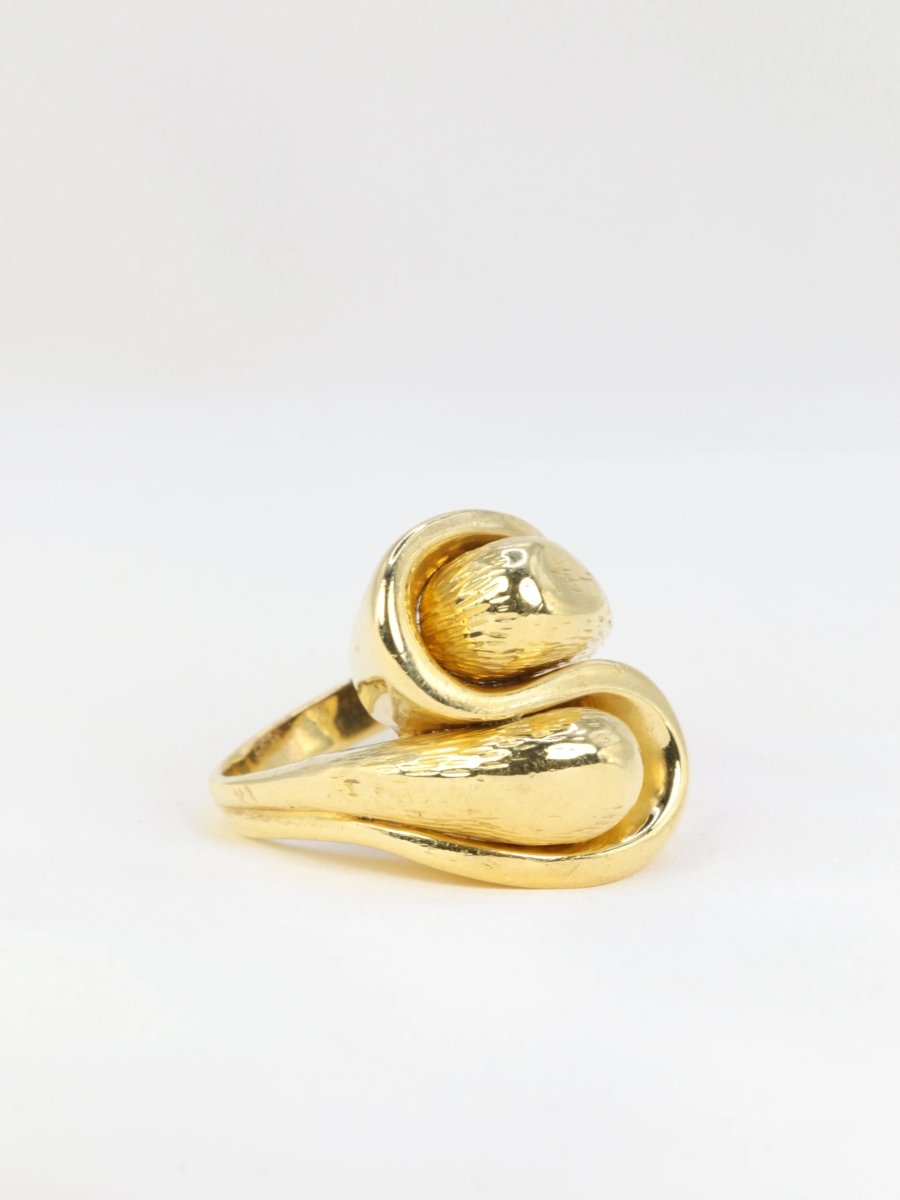 Bague vintage toi et moi en or jaune - Castafiore