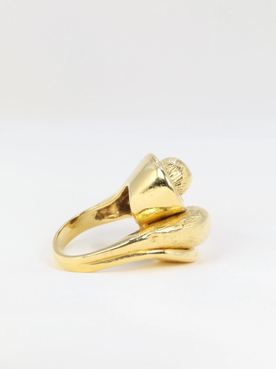 Bague vintage toi et moi en or jaune - Castafiore