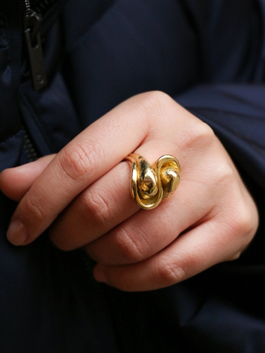 Bague vintage toi et moi en or jaune - Castafiore