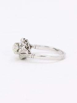 Bague vintage toi et moi or blanc diamants - Castafiore