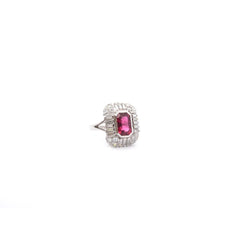 Bague vintage tourmaline et diamants - Castafiore