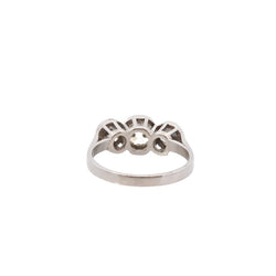 Bague vintage trilogie diamants en platine - Castafiore