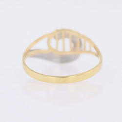 Bague virgule en or jaune et or blanc et diamant - Castafiore