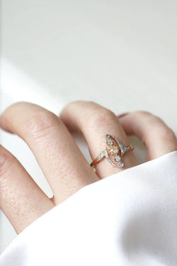 Bague Volutes diamants Belle Epoque - Castafiore