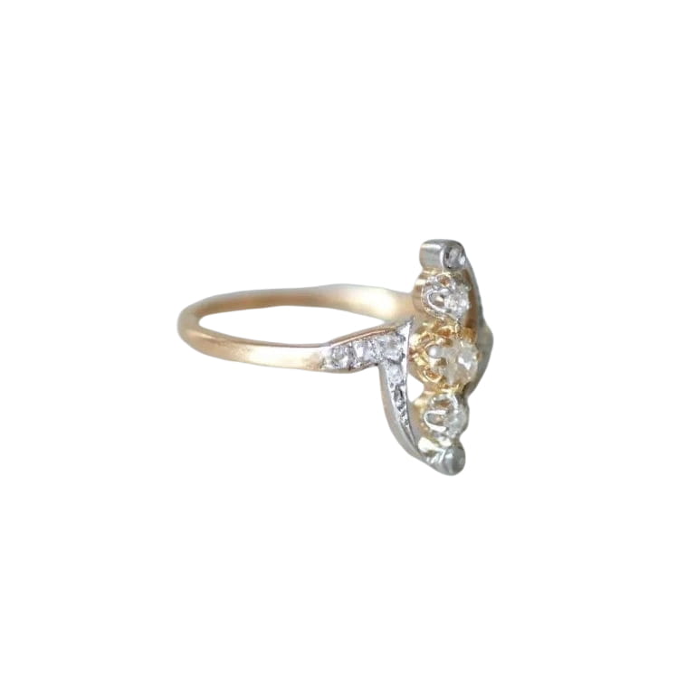 Bague Volutes diamants Belle Epoque - Castafiore