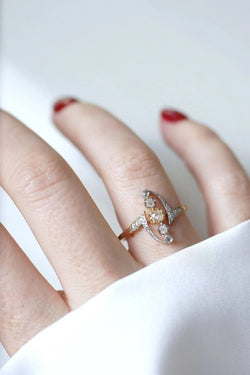 Bague Volutes diamants Belle Epoque - Castafiore