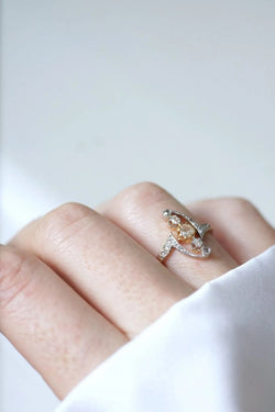 Bague Volutes diamants Belle Epoque - Castafiore