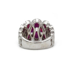 Bague WASKOLL "Wave" en rubis et diamants - Castafiore