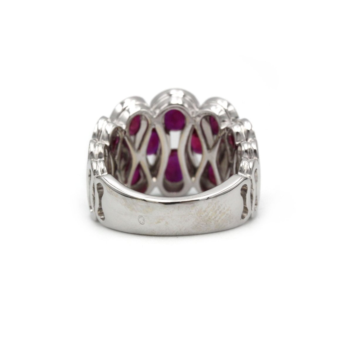 Bague WASKOLL "Wave" en rubis et diamants - Castafiore