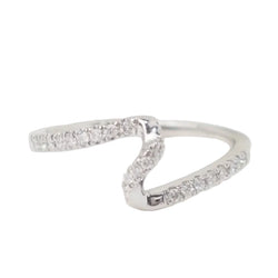 Bague Zig Zag en or blanc et diamants - Castafiore