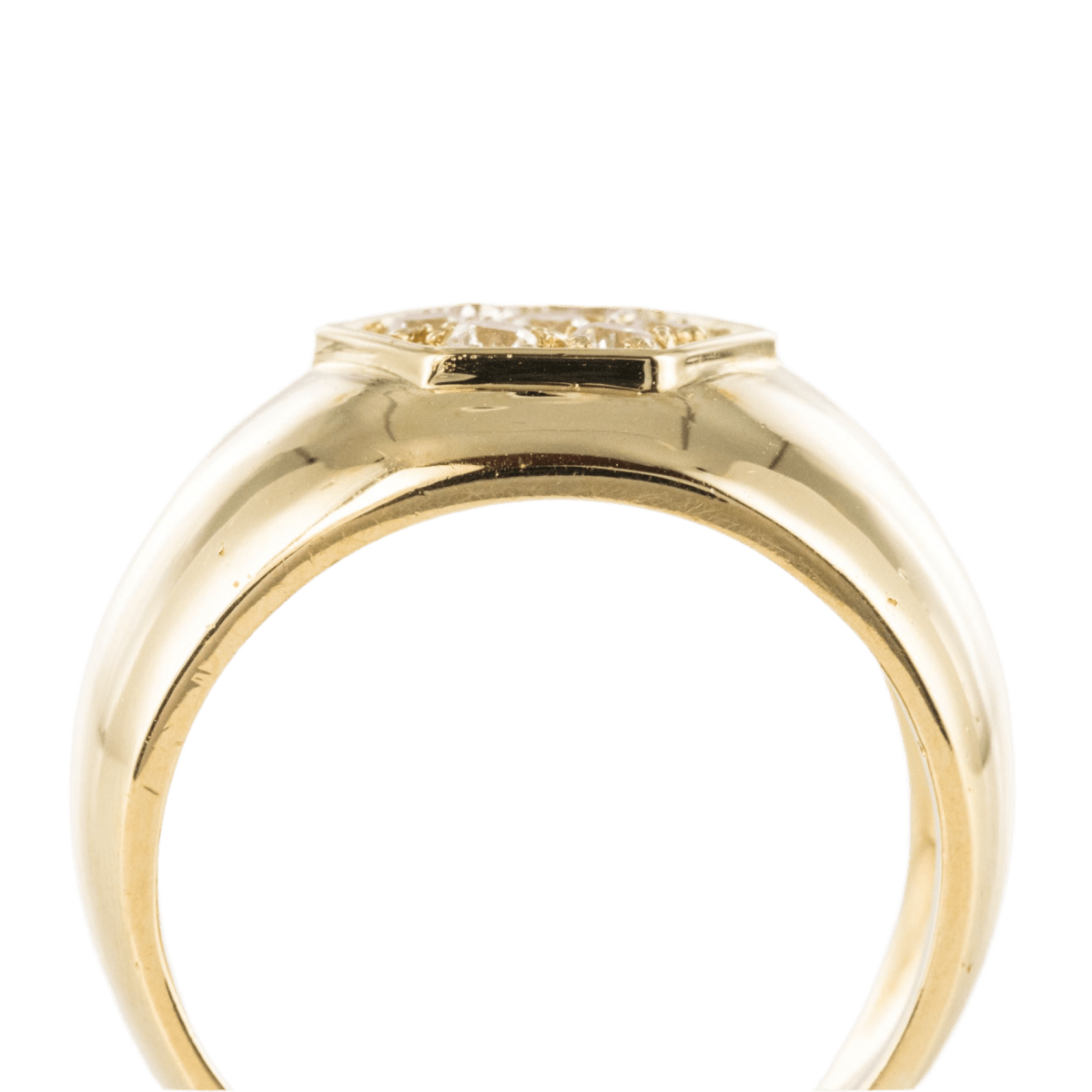 BagueJonc en or jaune et diamants - Castafiore