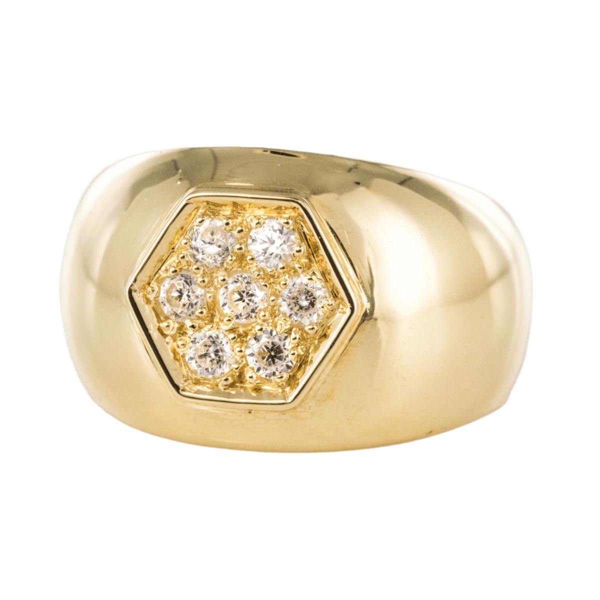 BagueJonc en or jaune et diamants - Castafiore