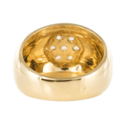 BagueJonc en or jaune et diamants - Castafiore