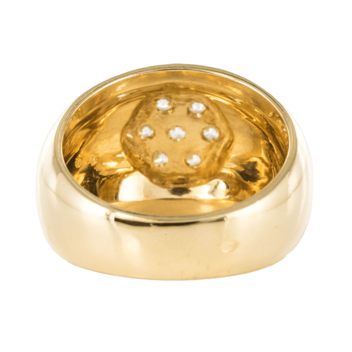 BagueJonc en or jaune et diamants - Castafiore