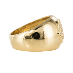 BagueJonc en or jaune et diamants - Castafiore