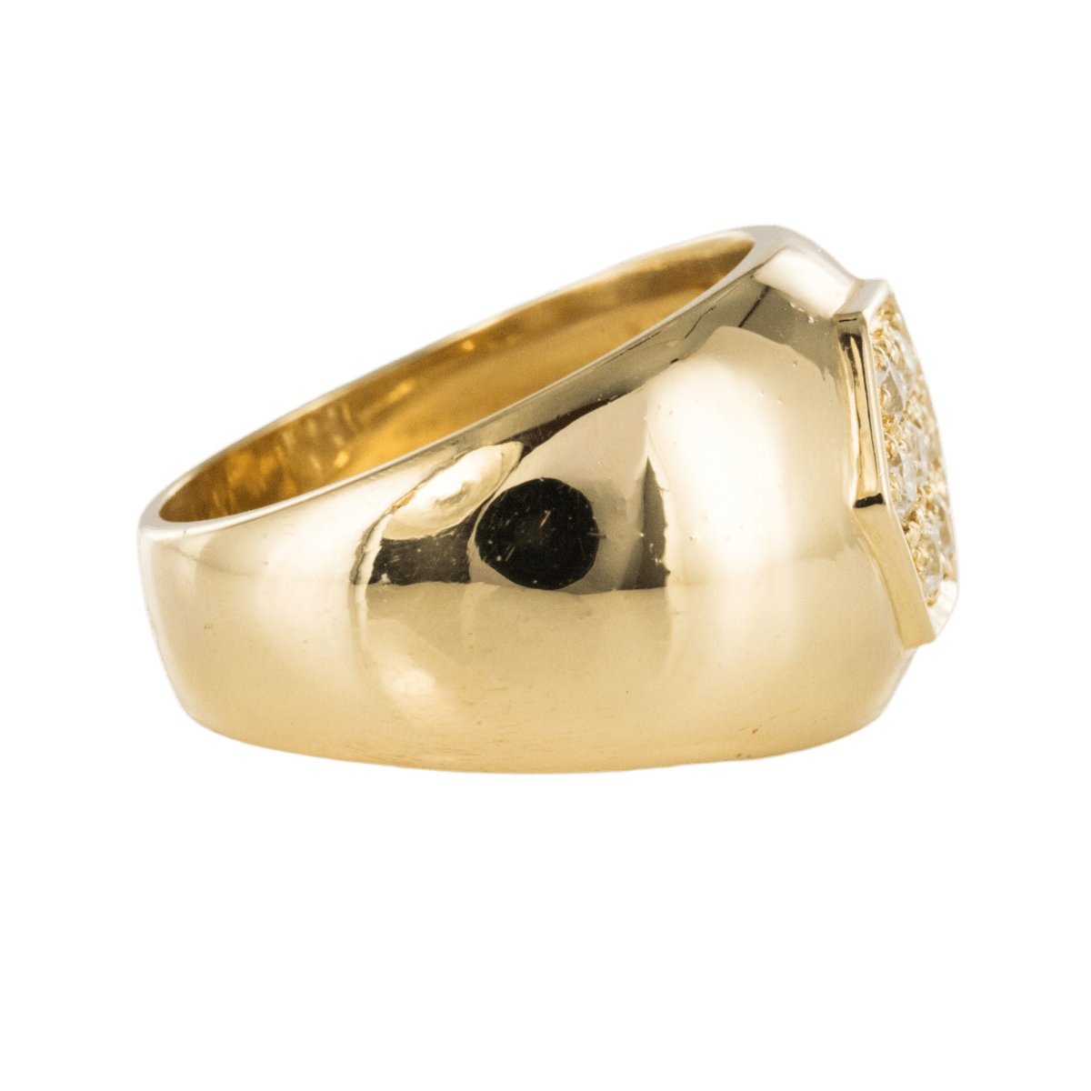 BagueJonc en or jaune et diamants - Castafiore