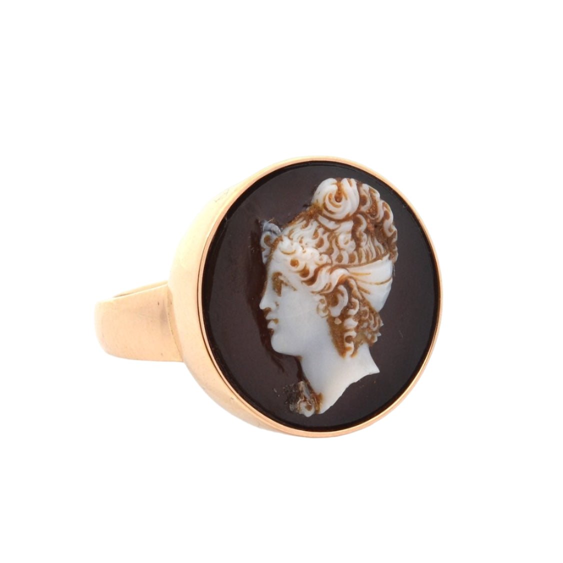 Baguer en or jaune et camée - Castafiore